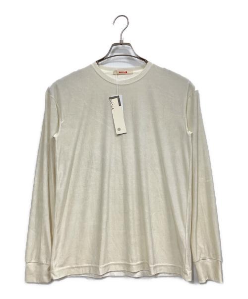 BACCA（バッカ）BACCA (バッカ) ベロアジャージーオーバーカットソー アイボリー サイズ:Sの古着・服飾アイテム