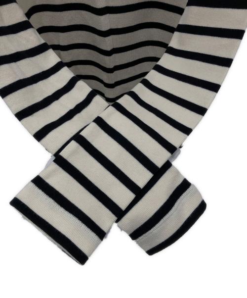 JIL SANDER+（ジルサンダープラス）JIL SANDER+ (ジルサンダープラス) Logo Patch Striped T-Shirt アイボリー サイズ:XSの古着・服飾アイテム