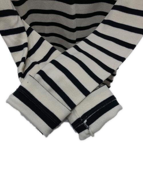 JIL SANDER+（ジルサンダープラス）JIL SANDER+ (ジルサンダープラス) Logo Patch Striped T-Shirt アイボリー サイズ:XSの古着・服飾アイテム