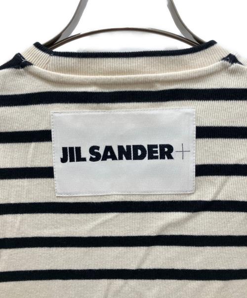 JIL SANDER+（ジルサンダープラス）JIL SANDER+ (ジルサンダープラス) Logo Patch Striped T-Shirt アイボリー サイズ:XSの古着・服飾アイテム
