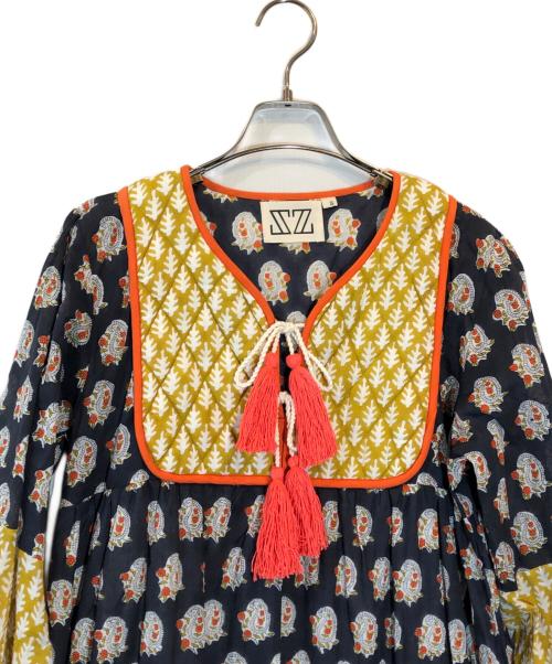 SZ Blockprints（エスゼットブロックプリント）SZ Blockprints (エスゼットブロックプリント) Jodhpur Dress ネイビー サイズ:SIZE Freeの古着・服飾アイテム