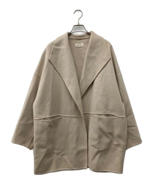 DES PRES（デ プレ）DES PRES (デ プレ) ダブルフェイスメルトンビーバー ワイドカラーコート ベージュ サイズ:Freeの古着・服飾アイテム
