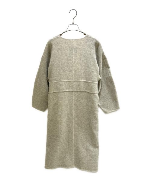 DRAWER（ドゥロワー）DRAWER (ドゥロワー) ダブルフェイスベルトロングコート　6525-234-0704 グレー サイズ:36の古着・服飾アイテム