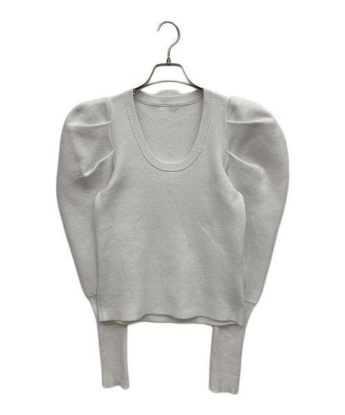 Bibiy.（ビビィ）Bibiy. (ビビィ) EFFIE PUFF KNIT ホワイト サイズ:Freeの古着・服飾アイテム