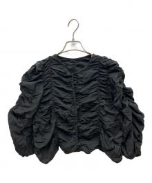 UNITED ARROWS（ユナイテッドアローズ）の古着「ワッシャー シャーリング 2WAY ブラウス」｜ブラック