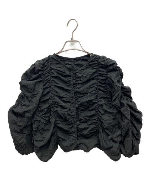 UNITED ARROWS（ユナイテッドアローズ）UNITED ARROWS (ユナイテッドアローズ) ワッシャー シャーリング 2WAY ブラウス ブラック サイズ:freeの古着・服飾アイテム