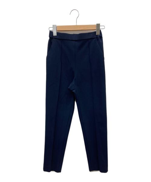 YORI（ヨリ）YORI (ヨリ) ピンタックストレッチパンツ ネイビー サイズ:36の古着・服飾アイテム