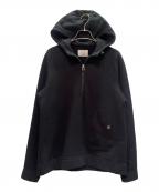 HERMESエルメス）の古着「ハーフジップパーカー」｜ブラック