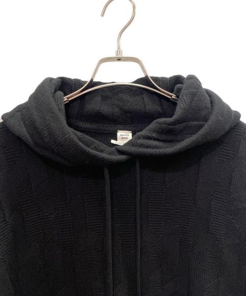 HERMES（エルメス）HERMES (エルメス) Hロゴ プルオーバー パーカー ブラック サイズ:38の古着・服飾アイテム