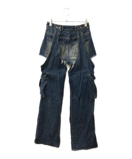 SPIRALGIRL（スパイラルガール）SPIRALGIRL (スパイラルガール) 2WAYカーゴオーバーダイデニム ブルー サイズ:Mの古着・服飾アイテム