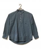 DESCENDANTディセンダント）の古着「TETTY PULLOVER TEXTILE LS SHIRT」｜グリーン