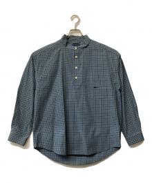 DESCENDANT（ディセンダント）の古着「TETTY PULLOVER TEXTILE LS SHIRT」｜グリーン
