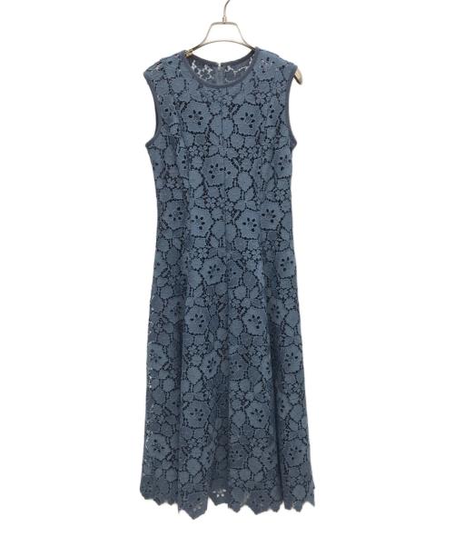 ANAYI（アナイ）ANAYI (アナイ) フラワーレースフレアー ワンピース ネイビー サイズ:38の古着・服飾アイテム