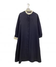 SHIPS any（シップスエニィ）の古着「ダブルクロス Aライン シャツワンピース」｜ネイビー