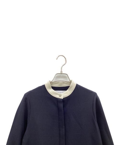 SHIPS any（シップスエニィ）SHIPS any (シップスエニィ) ダブルクロス Aライン シャツワンピース ネイビー サイズ:Fの古着・服飾アイテム