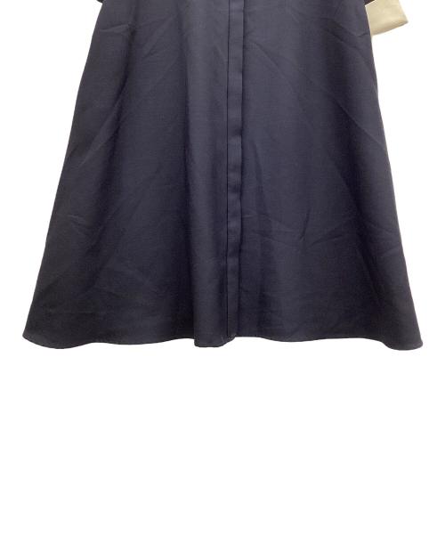 SHIPS any（シップスエニィ）SHIPS any (シップスエニィ) ダブルクロス Aライン シャツワンピース ネイビー サイズ:Fの古着・服飾アイテム