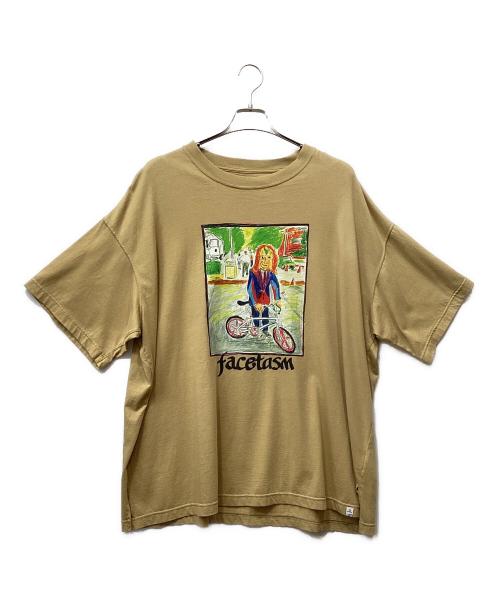 FACETASM（ファセッタズム）FACETASM (ファセッタズム) MASKED CYCLIST BIG TEE ベージュ サイズ:5の古着・服飾アイテム