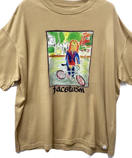 FACETASM（ファセッタズム）FACETASM (ファセッタズム) MASKED CYCLIST BIG TEE ベージュ サイズ:5の古着・服飾アイテム