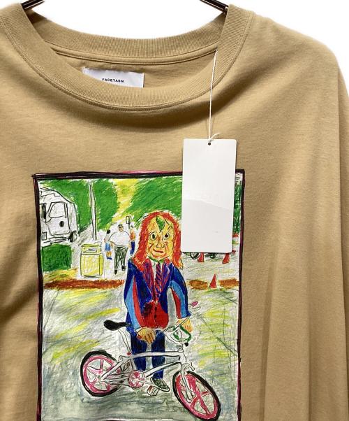 FACETASM（ファセッタズム）FACETASM (ファセッタズム) MASKED CYCLIST BIG TEE ベージュ サイズ:5の古着・服飾アイテム