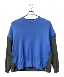 FACETASM（ファセッタズム）の古着「FACETASM WAFFLE KNIT ZIP SWEAT」｜ブルー