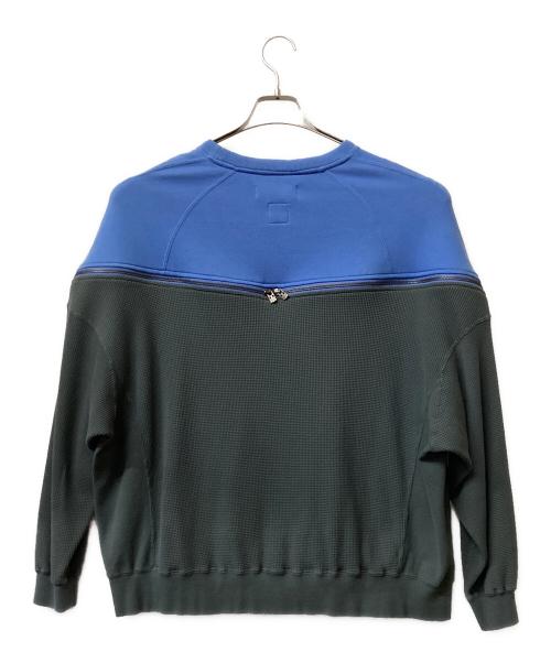 FACETASM（ファセッタズム）FACETASM (ファセッタズム) FACETASM WAFFLE KNIT ZIP SWEAT ブルー サイズ:3の古着・服飾アイテム