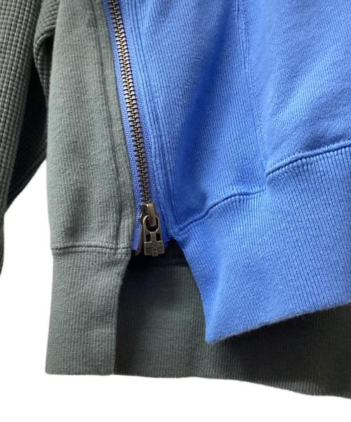 FACETASM（ファセッタズム）FACETASM (ファセッタズム) FACETASM WAFFLE KNIT ZIP SWEAT ブルー サイズ:3の古着・服飾アイテム