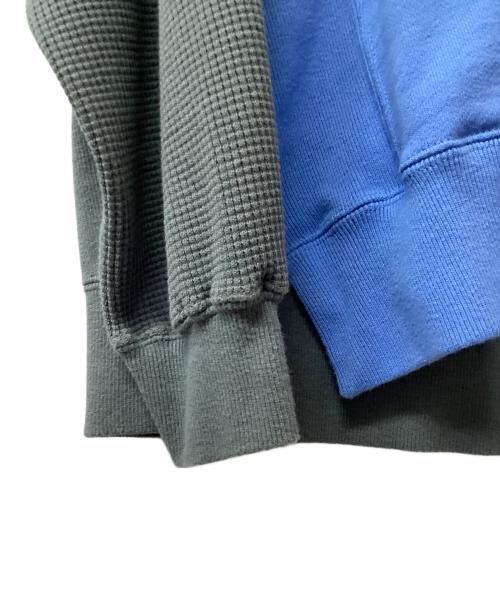 FACETASM（ファセッタズム）FACETASM (ファセッタズム) FACETASM WAFFLE KNIT ZIP SWEAT ブルー サイズ:3の古着・服飾アイテム