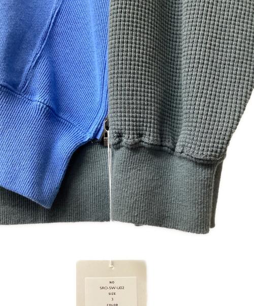 FACETASM（ファセッタズム）FACETASM (ファセッタズム) FACETASM WAFFLE KNIT ZIP SWEAT ブルー サイズ:3の古着・服飾アイテム