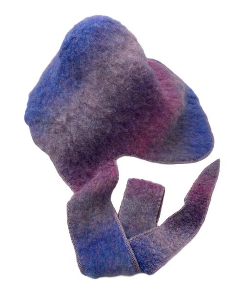 KAMIYA（カミヤ）KAMIYA (カミヤ) CA4LA (カシラ) Dyeing Knit Do-rag パープル サイズ:Fの古着・服飾アイテム