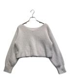 JUSGLITTYジャスグリッティー）の古着「2WAYウールカシミヤプルオーバー」｜グレージュ