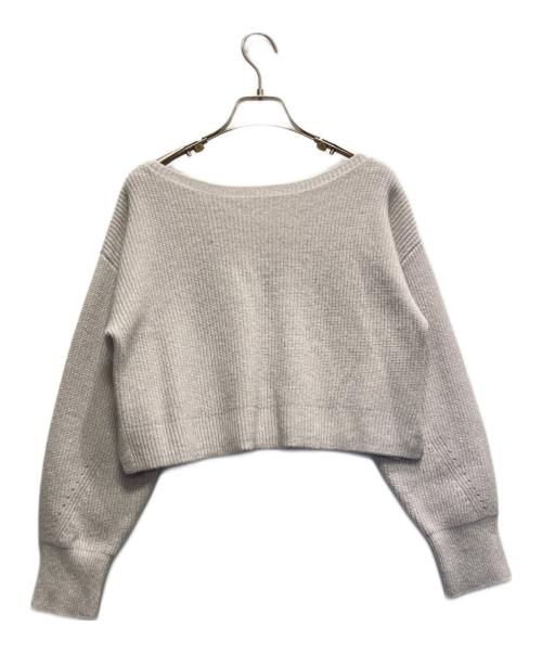 JUSGLITTY（ジャスグリッティー）JUSGLITTY (ジャスグリッティー) 2WAYウールカシミヤプルオーバー グレージュ サイズ:2の古着・服飾アイテム