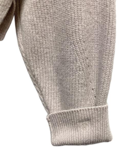 JUSGLITTY（ジャスグリッティー）JUSGLITTY (ジャスグリッティー) 2WAYウールカシミヤプルオーバー グレージュ サイズ:2の古着・服飾アイテム