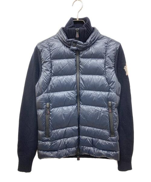 MONCLER GRENOBLE（モンクレール グルノーブル）MONCLER GRENOBLE (モンクレール グルノーブル) CARDIGAN TRICOT(カーディガントリコット)ニットコンビダウンジャケット ネイビー サイズ:Sの古着・服飾アイテム