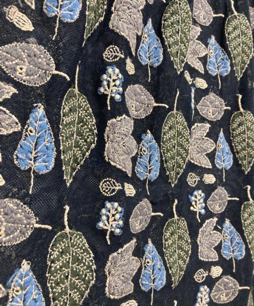 mina perhonen（ミナ ペルホネン）mina perhonen (ミナ ペルホネン) コットンチュールメッシュキャミ ブラックの古着・服飾アイテム