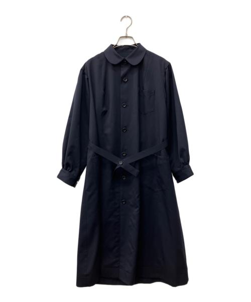 tricot COMME des GARCONS（トリココムデギャルソン）tricot COMME des GARCONS (トリココムデギャルソン) ベルト付ラウンドカラーワンピース ネイビー サイズ:Sの古着・服飾アイテム