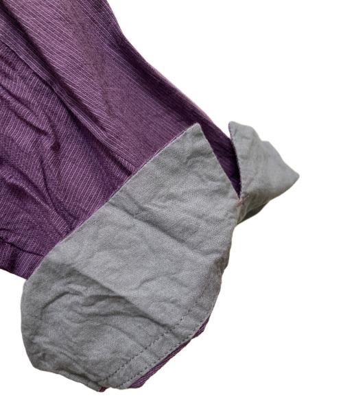 MOYURU（モユル）MOYURU (モユル) 切替ブラウス パープル サイズ:M-Ⅼの古着・服飾アイテム