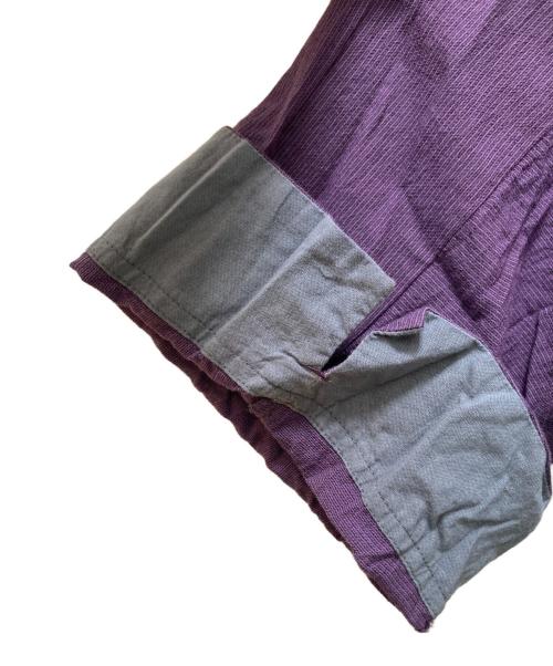 MOYURU（モユル）MOYURU (モユル) 切替ブラウス パープル サイズ:M-Ⅼの古着・服飾アイテム