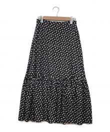 l’heritage martinique（レリタージュ マルティニーク）の古着「レトロフラワープリントスカート」｜ブラック