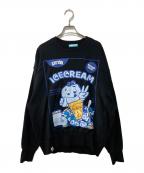 ICE CREAMアイスクリーム）の古着「COTTON SWEATSHIRT ICECREAM PACKAGE」｜ブラック