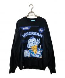 ICE CREAM（アイスクリーム）の古着「COTTON SWEATSHIRT ICECREAM PACKAGE」｜ブラック