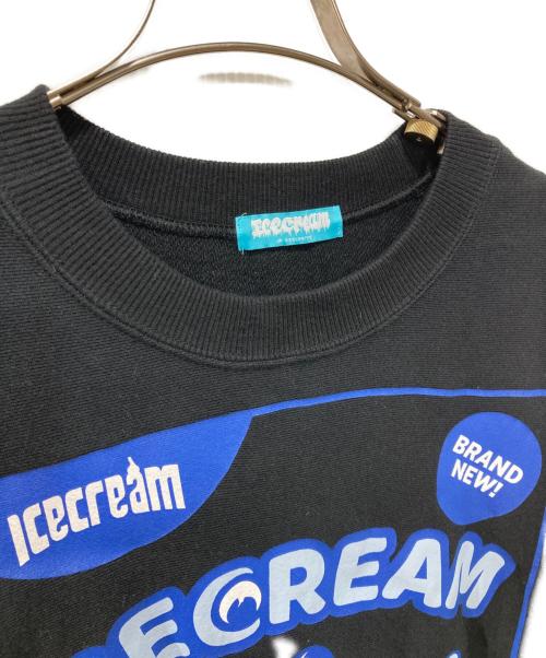 ICE CREAM（アイスクリーム）Ice Cream (アイスクリーム) COTTON SWEATSHIRT ICECREAM PACKAGE ブラック サイズ:Mの古着・服飾アイテム