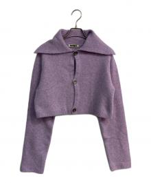 NKNIT（ンニット）の古着「fox mix sailor collar cardigan　NKNIT23AW-N7」｜パープル