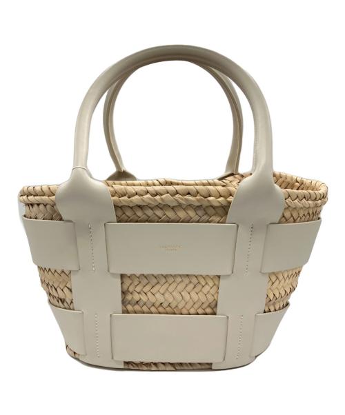 DEMELLIER（デメリエー）DEMELLIER (デメリエー) BEAMS (ビームス) Mini Santorini カゴバッグ ベージュ×ブラウン 未使用品の古着・服飾アイテム