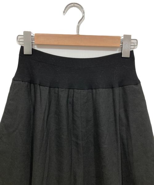 BEARDSLEY（ビアズリー）BEARDSLEY (ビアズリー) ウエスト切替 リネンスカート ブラックの古着・服飾アイテム