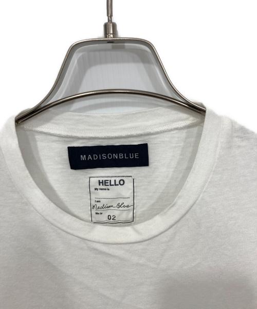 MADISON BLUE（マディソンブルー）MADISON BLUE (マディソンブルー) HELLO CREW NECK TEE ホワイト サイズ:2の古着・服飾アイテム