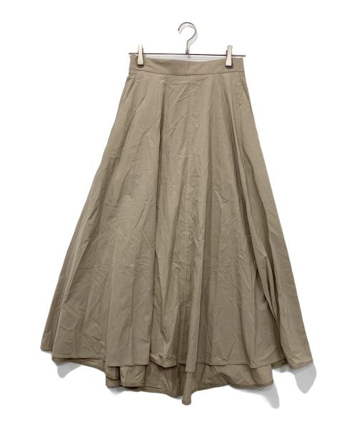 ATON（エイトン）ATON (エイトン) KYOTO TSURIZOME COTTON FLARED SKIRT/キョウトツリゾメ コットンフレアスカート ベージュ サイズ:02の古着・服飾アイテム