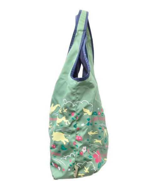 HUNTING WORLD（ハンティングワールド）HUNTING WORLD (ハンティングワールド) リバーシブルハンドバッグ グレー×グリーン サイズ:下記参照の古着・服飾アイテム