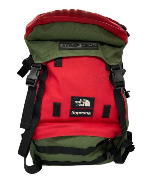 SUPREME（シュプリーム）SUPREME (シュプリーム) THE NORTH FACE (ザ ノース フェイス) Steep Tech Backpack グリーン×レッドの古着・服飾アイテム
