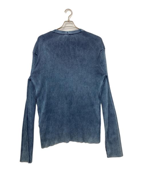 DIESEL（ディーゼル）DIESEL (ディーゼル) K-ARDI-D/ストーンウォッシュ加工カーディガン ブルー サイズ:XLの古着・服飾アイテム
