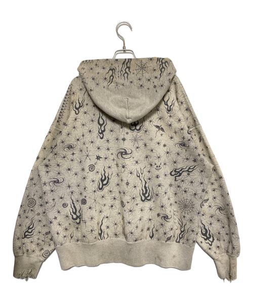 SAINT MICHAEL（セントマイケル）SAINT MICHAEL (セントマイケル) Dr.Woo (ドクターウー) DW HOODIE グレー サイズ:XLの古着・服飾アイテム